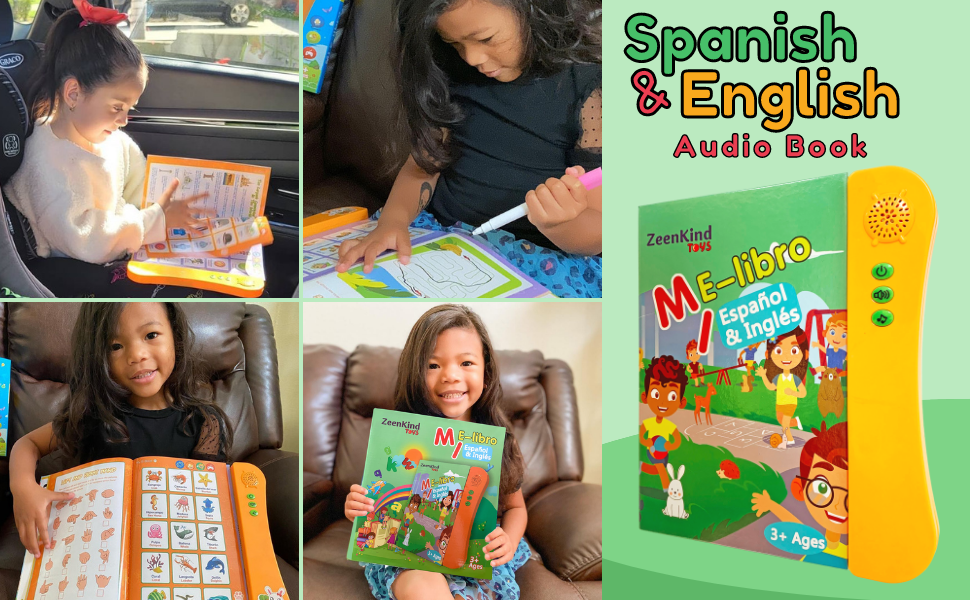 Livre Sonore Bilingue Portugais-anglais Pour Enfants - 11 Thèmes éducatifs Interactifs, Pages Effaçables